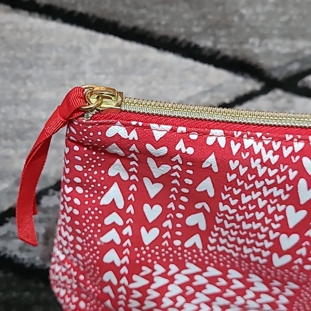 Victoria Secret 2016 Heart Design Canvas Organizer Pouch Bag Price Firm